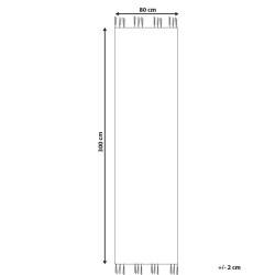 Dywan wełniany kilim 80 x 300 cm wielokolorowy MRGASHAT