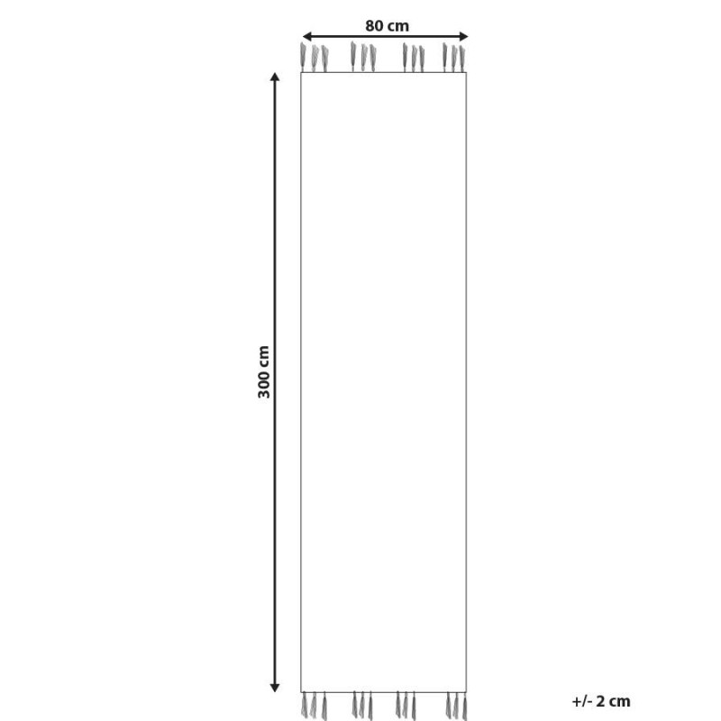 Dywan wełniany kilim 80 x 300 cm wielokolorowy MRGASHAT