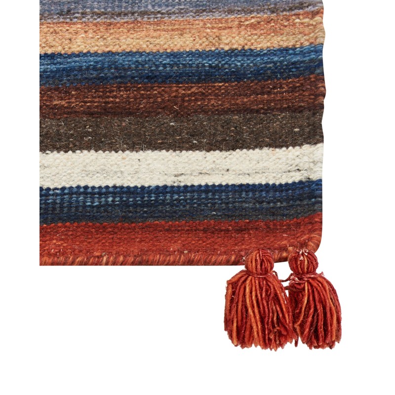 Dywan wełniany kilim 80 x 300 cm wielokolorowy MRGASHAT