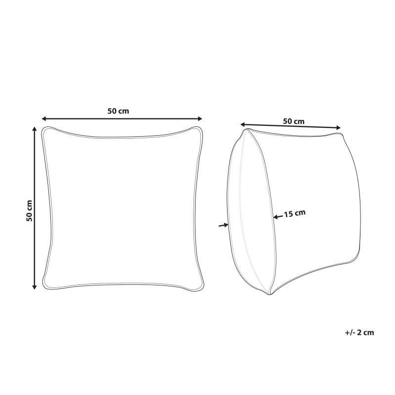 Poduszka dekoracyjna OUJDA Bawełna 50 x 50 cm Miedziany Wzór geometryczny