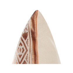 Poduszka dekoracyjna OUJDA Bawełna 50 x 50 cm Miedziany Wzór geometryczny