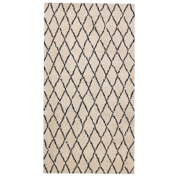 Dywan 80 x 150 cm beżowo-czarny MIDYAT