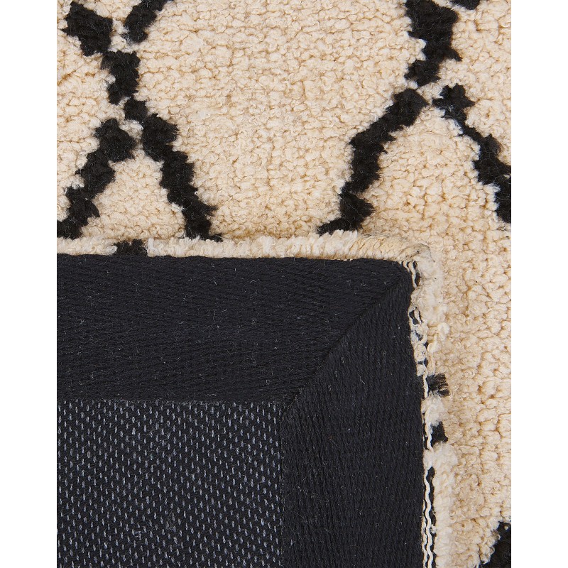 Dywan 80 x 150 cm beżowo-czarny MIDYAT