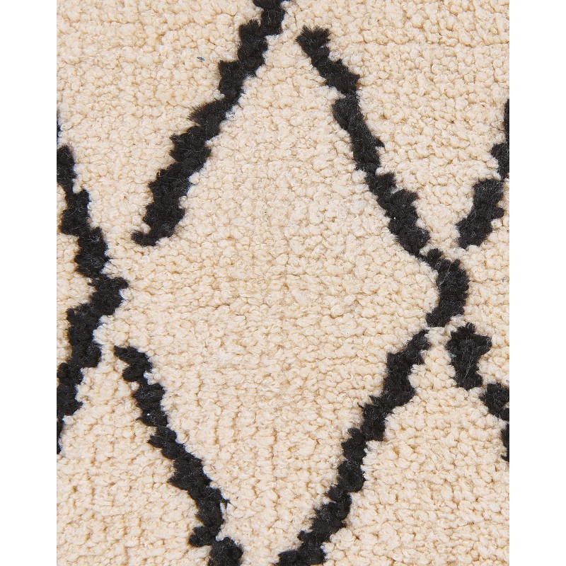 Dywan 80 x 150 cm beżowo-czarny MIDYAT