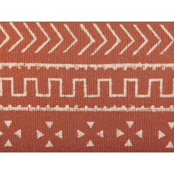 Zestaw 2 poduszek dekoracyjnych ORLAYA Bawełna 55 x 35 cm Pomarańczowy Wzór geometryczny