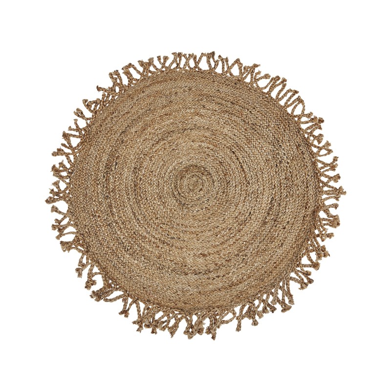 Dywan okrągły z juty ⌀ 120 cm beżowy ZONGULDAK