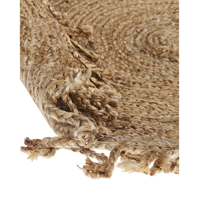 Dywan okrągły z juty ⌀ 120 cm beżowy ZONGULDAK