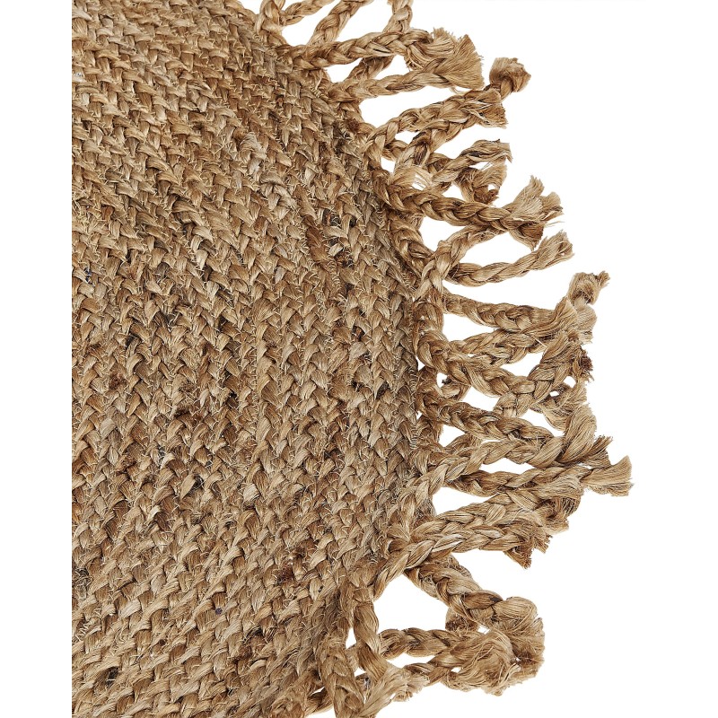 Dywan okrągły z juty ⌀ 120 cm beżowy ZONGULDAK
