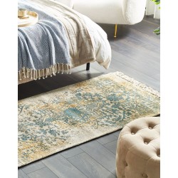 Dywan z wiskozy 80 x 150 cm żółto-zielony BOYALI