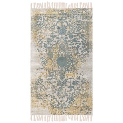 Dywan z wiskozy 80 x 150 cm żółto-zielony BOYALI