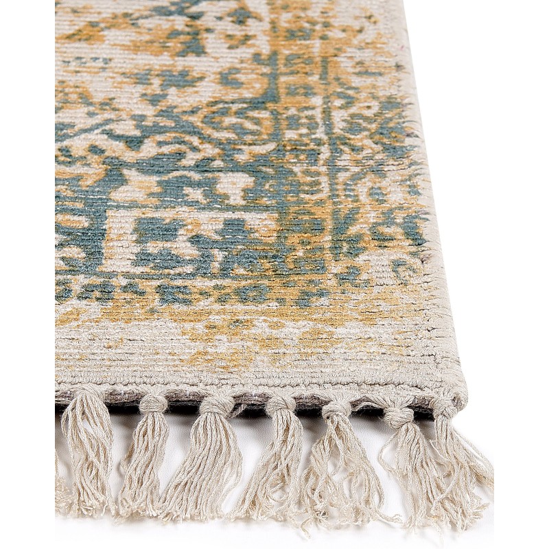 Dywan z wiskozy 80 x 150 cm żółto-zielony BOYALI