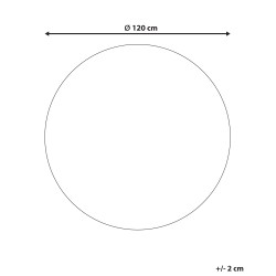 Dywan okrągły z juty ⌀ 120 cm czarny MENEMEN