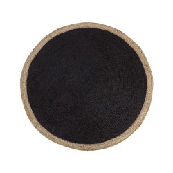 Dywan okrągły z juty ⌀ 120 cm czarny MENEMEN
