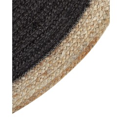 Dywan okrągły z juty ⌀ 120 cm czarny MENEMEN