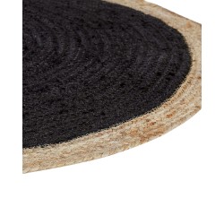 Dywan okrągły z juty ⌀ 120 cm czarny MENEMEN