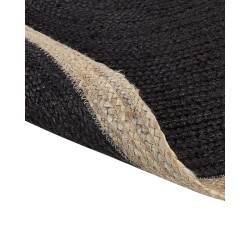 Dywan okrągły z juty ⌀ 120 cm czarny MENEMEN