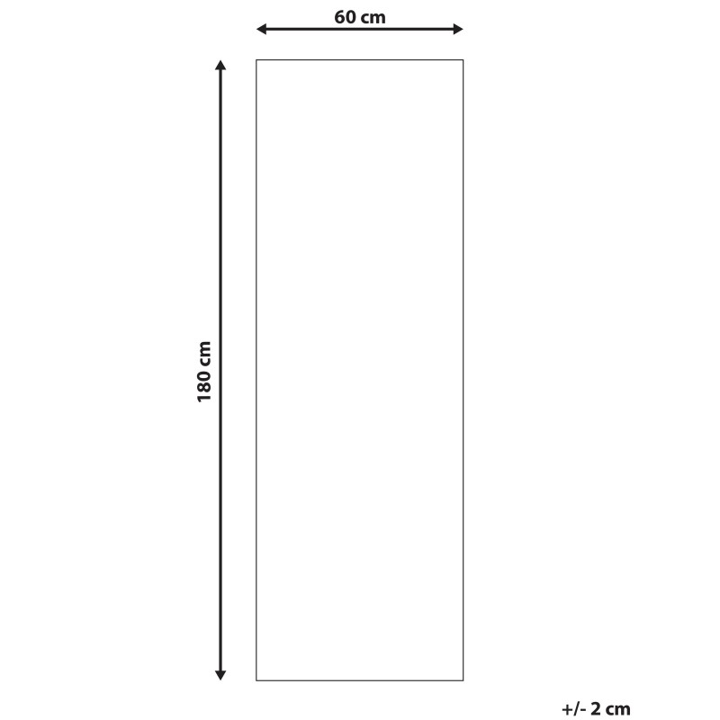 Dywan 60 x 180 cm beżowy ALMUS
