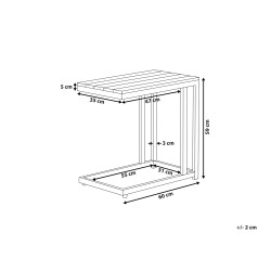Stolik ogrodowy MESSINA 60 cm 35 cm Biały