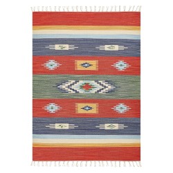 Dywan bawełniany kilim 140 x 200 cm wielokolorowy KAMARIS