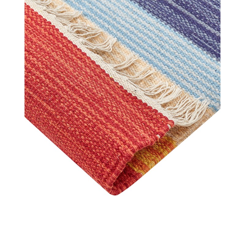 Dywan bawełniany kilim 140 x 200 cm wielokolorowy KAMARIS
