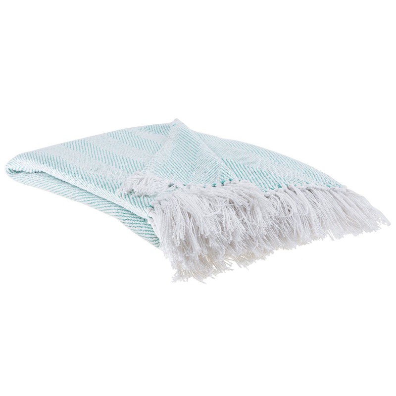 Koc TANGIER Bawełna 130 x 160 cm Miętowy