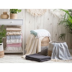 Koc TANGIER Bawełna 130 x 160 cm Miętowy