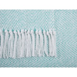 Koc TANGIER Bawełna 130 x 160 cm Miętowy