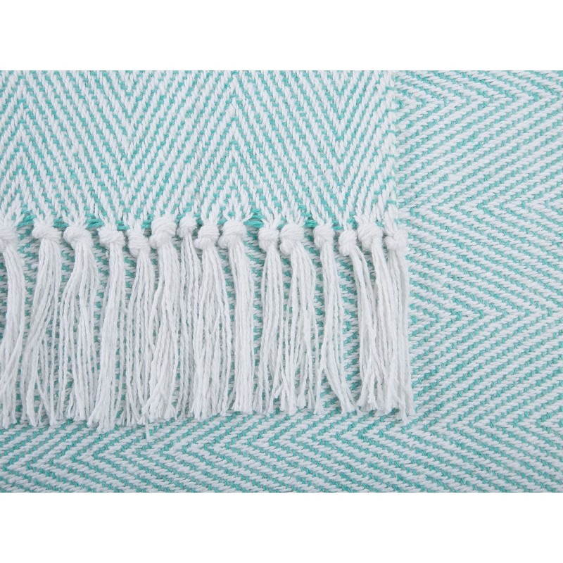 Koc TANGIER Bawełna 130 x 160 cm Miętowy