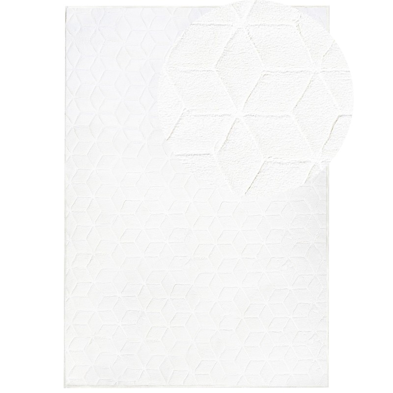 Dywan sztuczne futro królika 160 x 230 cm biały THATTA