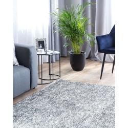 Dywan shaggy 200 x 200 cm szary melanż DEMRE