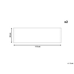 Zestaw 2 wymiennych tkanin do leżaków ogrodowych ANZIO/AVELLINO Piaskowy Beżowy