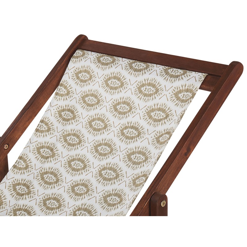 Zestaw 2 wymiennych tkanin do leżaków ogrodowych ANZIO/AVELLINO Piaskowy Beżowy