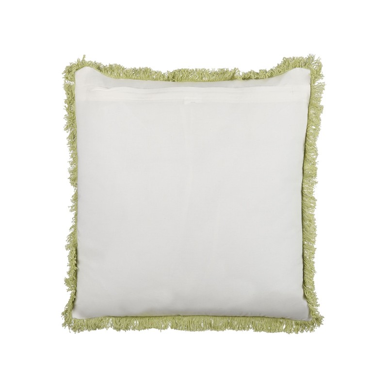 Poduszka dekoracyjna FILIX Bawełna 45 x 45 cm Zielony Wzór kwiatowy