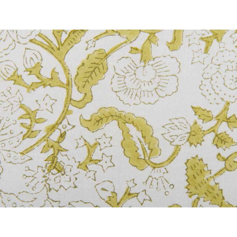 Poduszka dekoracyjna FILIX Bawełna 45 x 45 cm Zielony Wzór kwiatowy