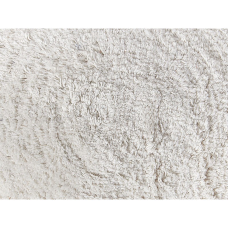 2 bawełniane poduszki dekoracyjne z frędzlami ⌀ 40 cm złamana biel THISTLE