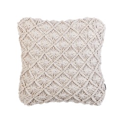 Zestaw 2 poduszek dekoracyjnych KIZKALESI Bawełna 45 x 45 cm Jasnobeżowy Wzór geometryczny