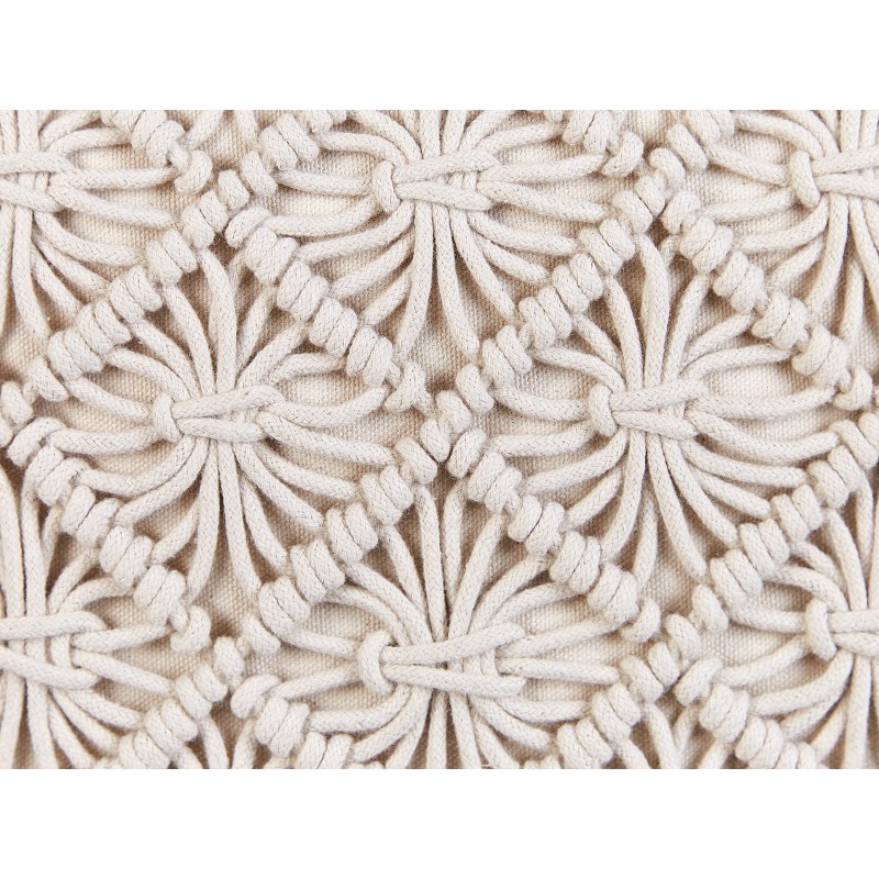 Zestaw 2 poduszek dekoracyjnych KIZKALESI Bawełna 45 x 45 cm Jasnobeżowy Wzór geometryczny