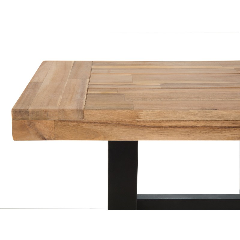 Ławka ogrodowa SCANIA 140 cm Drewno akacjowe Czarny