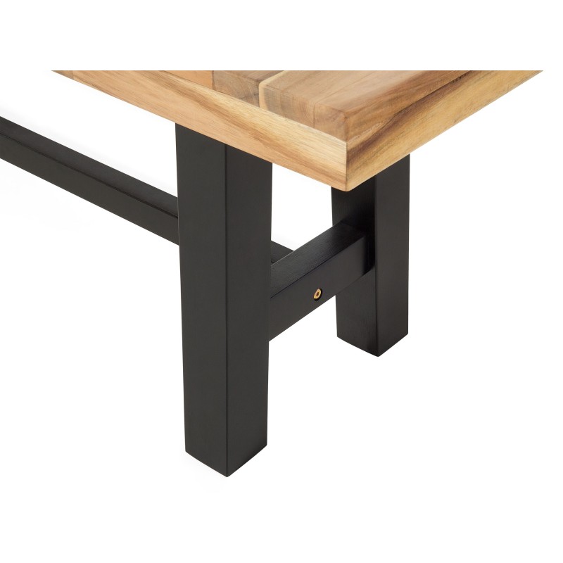 Ławka ogrodowa SCANIA 140 cm Drewno akacjowe Czarny