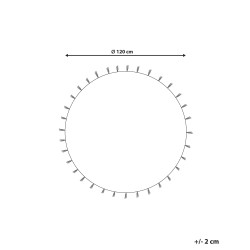 Dywan okrągły z juty ⌀ 120 cm wielokolorowy ZANAVI