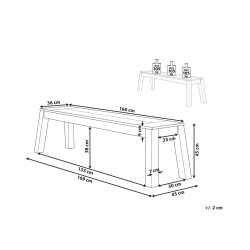 Ławka ogrodowa LIVORNO 169 cm Drewno akacjowe Brązowy