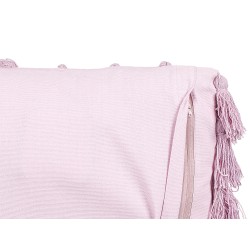 Bawełniana poduszka dekoracyjna z frędzlami 45 x 45 cm różowa LYNCHIS