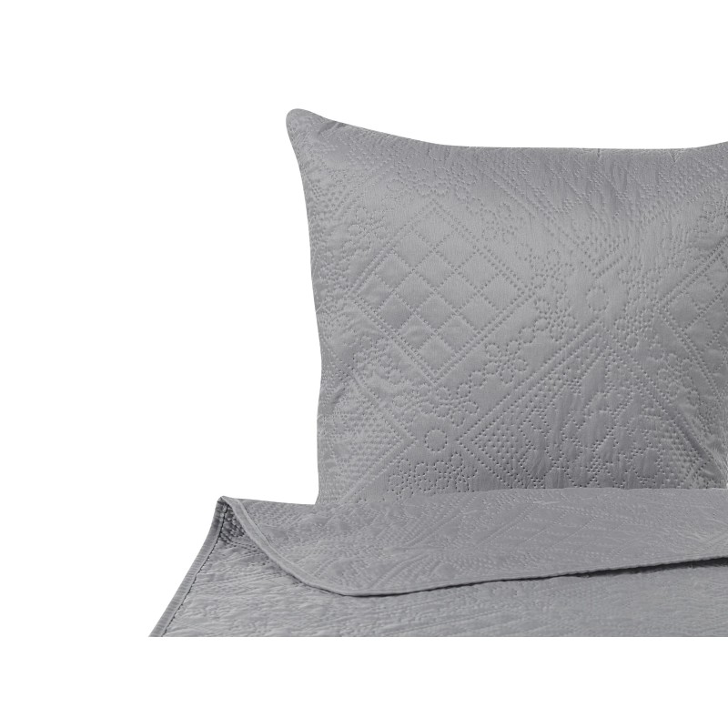 Narzuta na łóżko z poduszkami ALAMUT 160 x 220 cm Szary