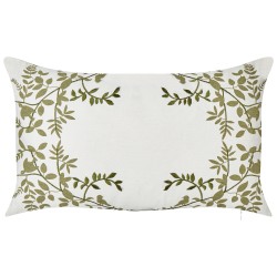 Zestaw 2 poduszek dekoracyjnych ZALEYA Bawełna 30 x 50 cm Biały Wzór kwiatowy