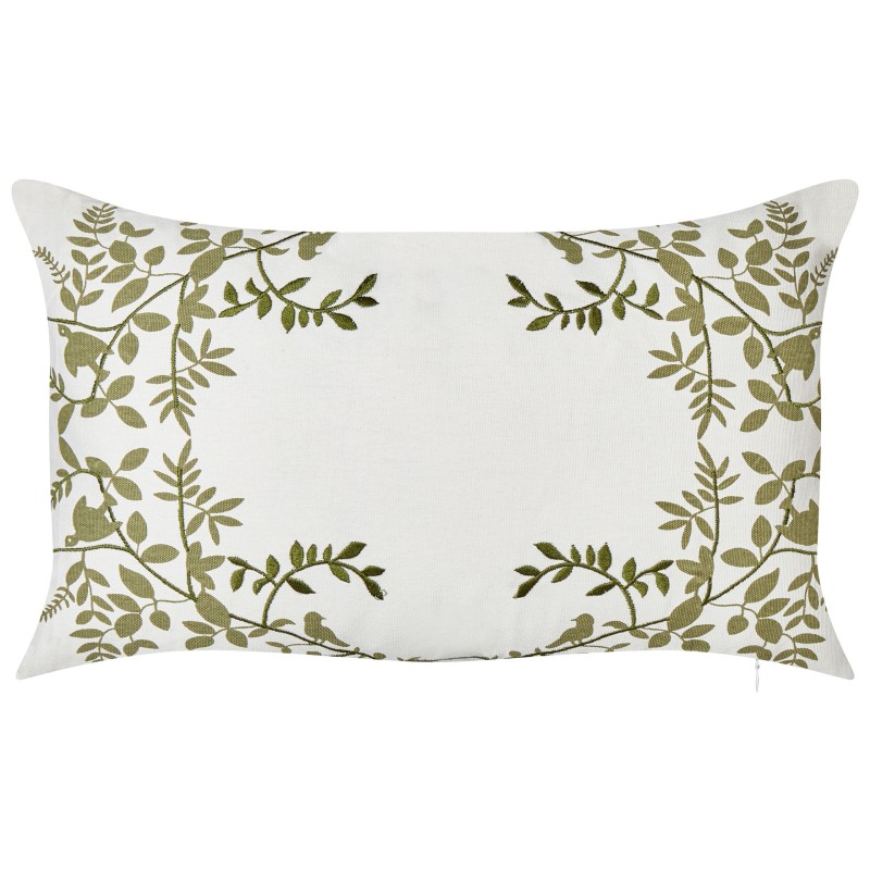 Zestaw 2 poduszek dekoracyjnych ZALEYA Bawełna 30 x 50 cm Biały Wzór kwiatowy