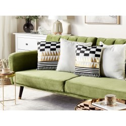 Zestaw 2 poduszek dekoracyjnych DALIA Bawełna 45 x 45 cm Czarny Wzór geometryczny