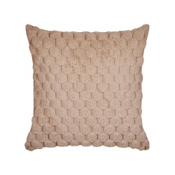 Zestaw 2 poduszek dekoracyjnych PURSLANE Sztuczne futro 43 x 43 cm Piaskowy Wzór geometryczny