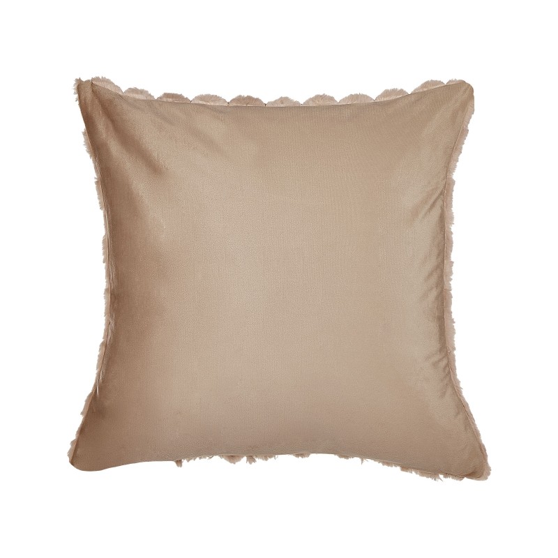 Zestaw 2 poduszek dekoracyjnych PURSLANE Sztuczne futro 43 x 43 cm Piaskowy Wzór geometryczny