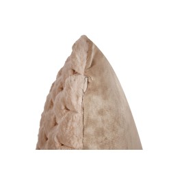 Zestaw 2 poduszek dekoracyjnych PURSLANE Sztuczne futro 43 x 43 cm Piaskowy Wzór geometryczny