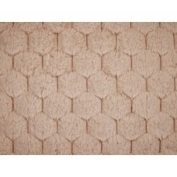 Zestaw 2 poduszek dekoracyjnych PURSLANE Sztuczne futro 43 x 43 cm Piaskowy Wzór geometryczny